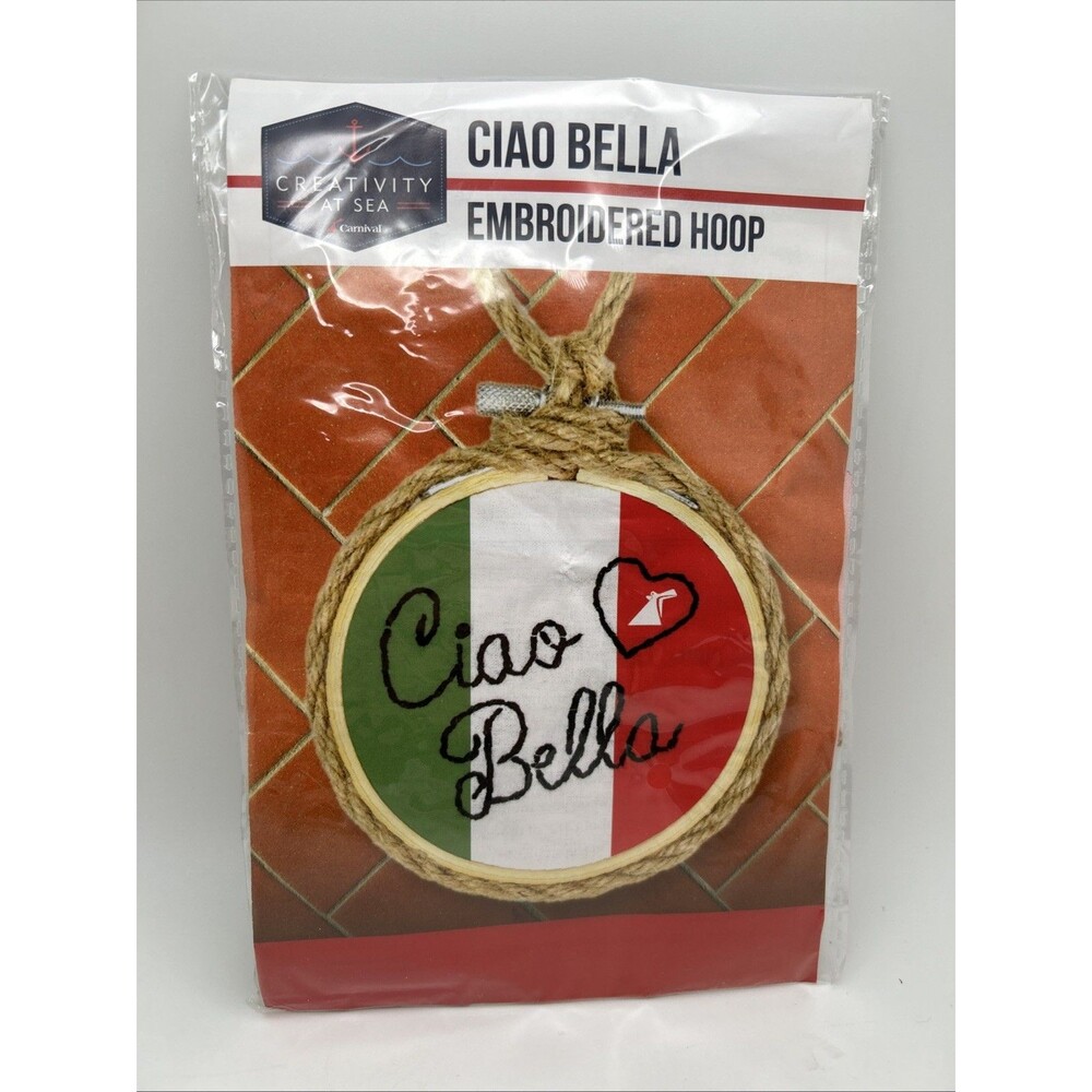 Carnival Cruise Line Creativity At Sea Ciao Bella Embroidered Hoop Venezia